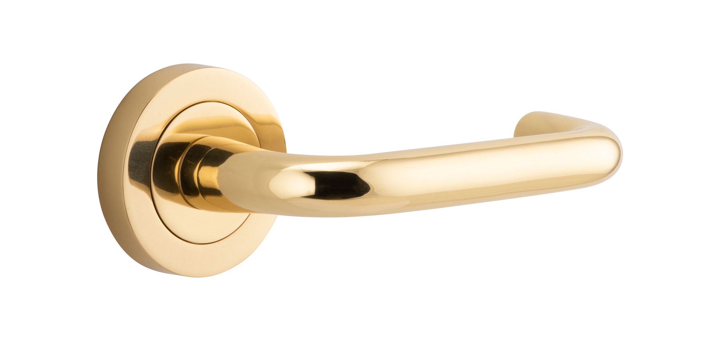 20350 - Oslo Lever - Round Rose - Polished Brass - Passage
