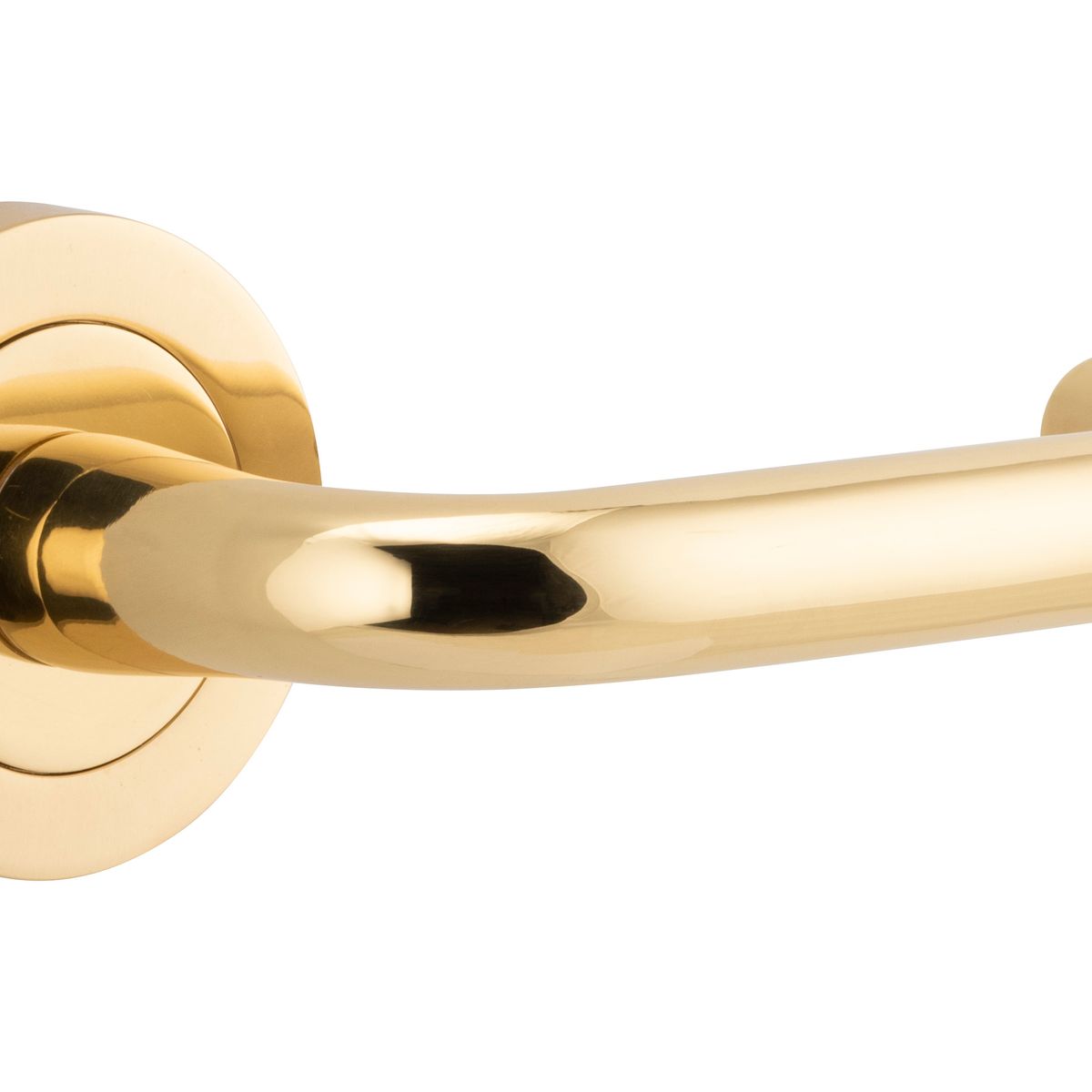 20350 - Oslo Lever - Round Rose - Polished Brass - Passage