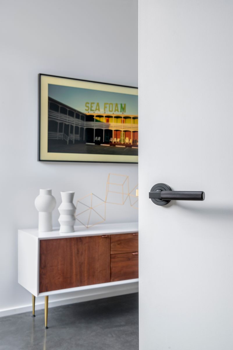 0353 - Brunswick Lever - Round Rose - Matt Black - Passage