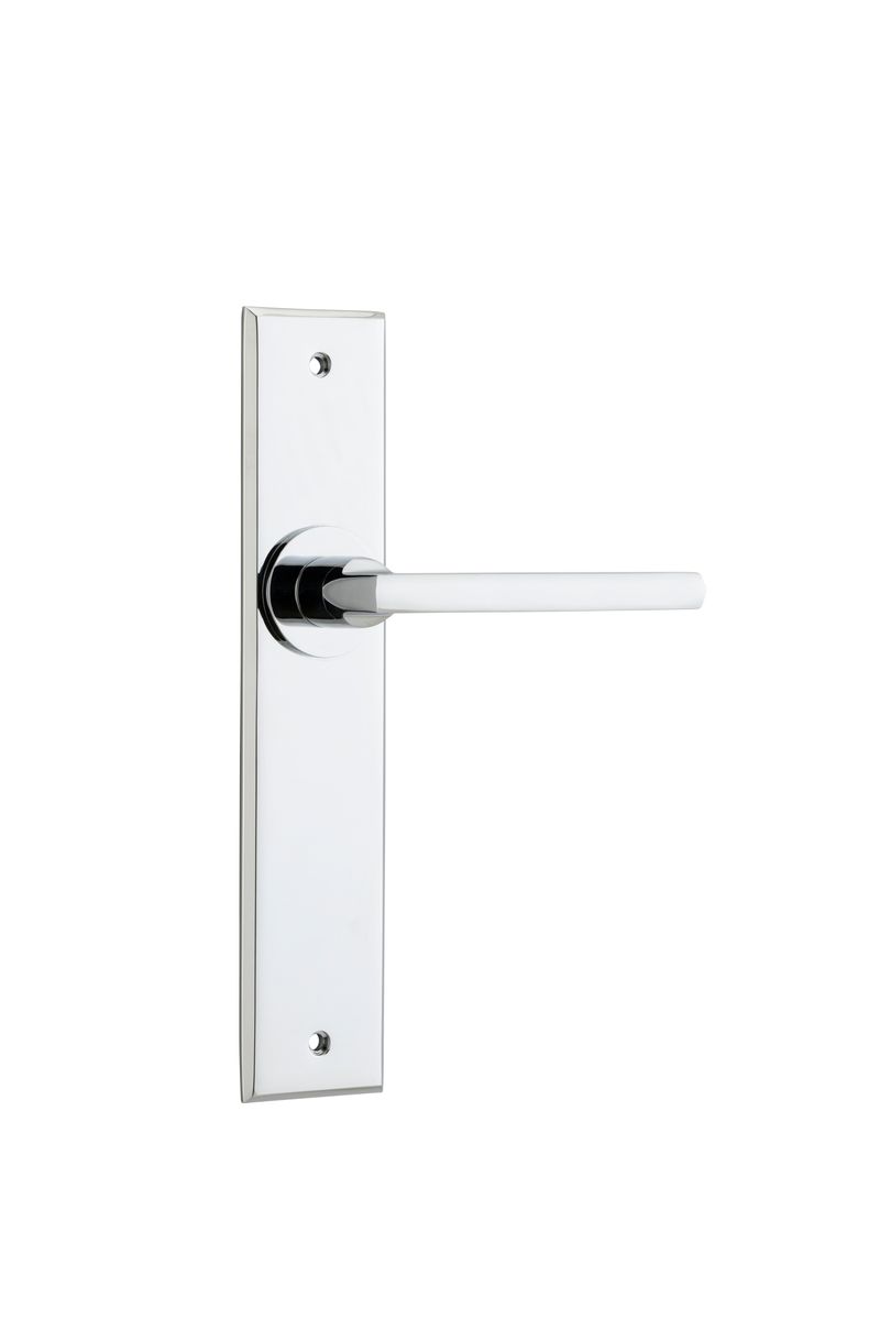 11782 - Baltimore Lever - Chamfered Backplate - Polished Chrome - Passage