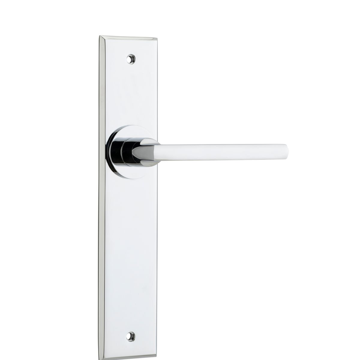 11782 - Baltimore Lever - Chamfered Backplate - Polished Chrome - Passage