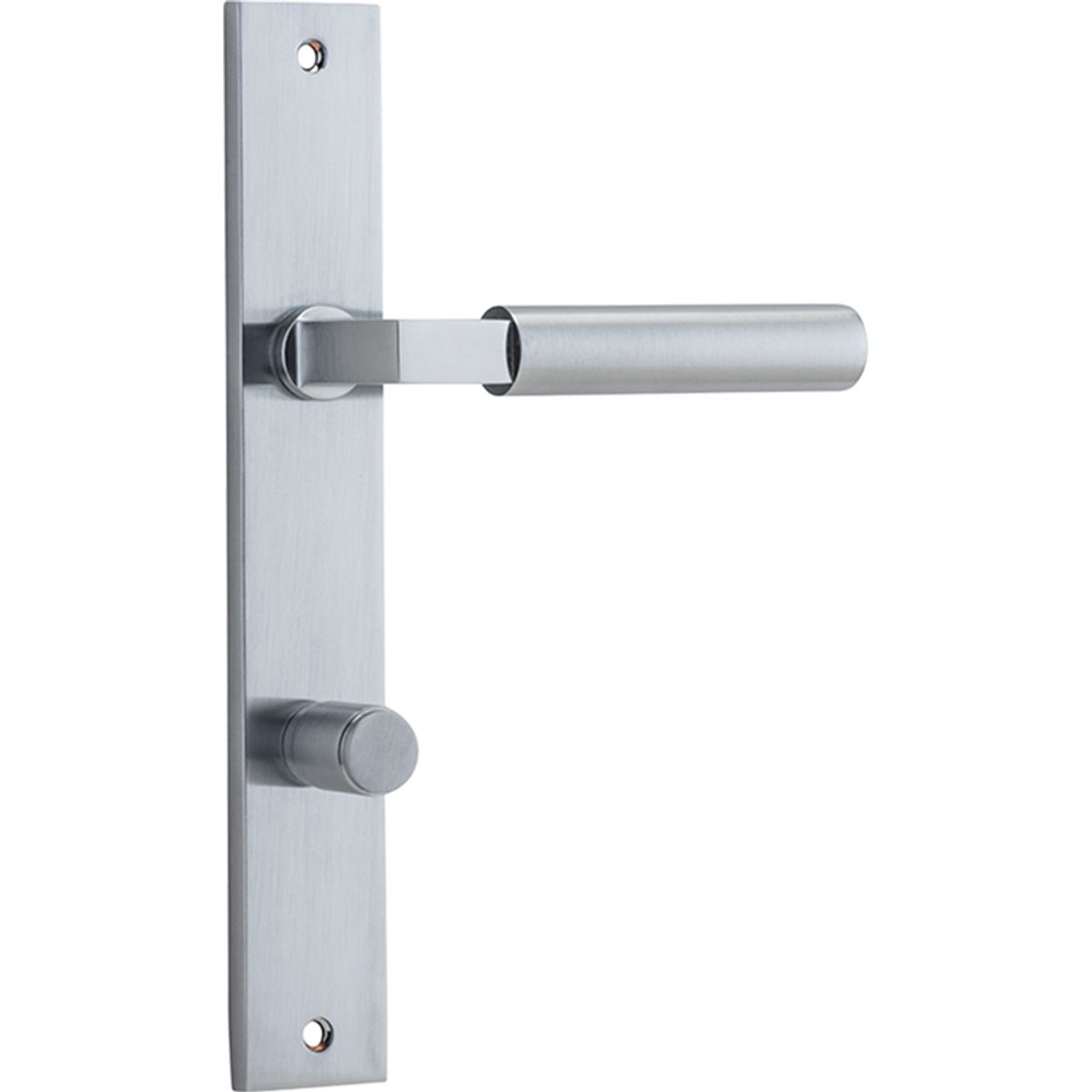 12250P85 - Berlin Lever - Rectangular Backplate - Brushed Chrome - Privacy