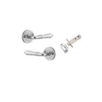 9205KIBPRIV60 - Sarlat Lever - Round Rose (Inbuilt Privacy) - Brushed Chrome - Privacy