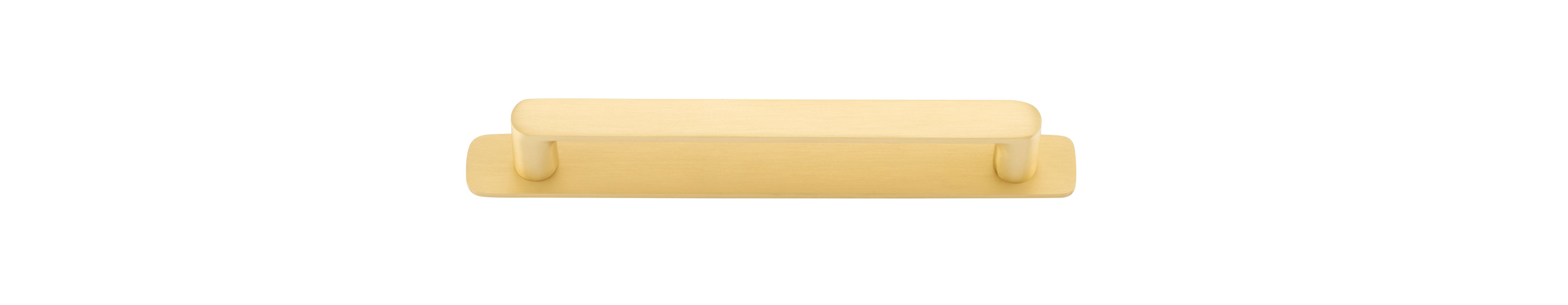 17432B - Osaka Cabinet Pull with Backplate - CTC160mm - Brushed Gold PVD