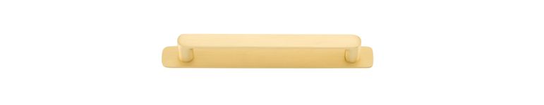 17432B - Osaka Cabinet Pull with Backplate - CTC160mm - Brushed Gold PVD
