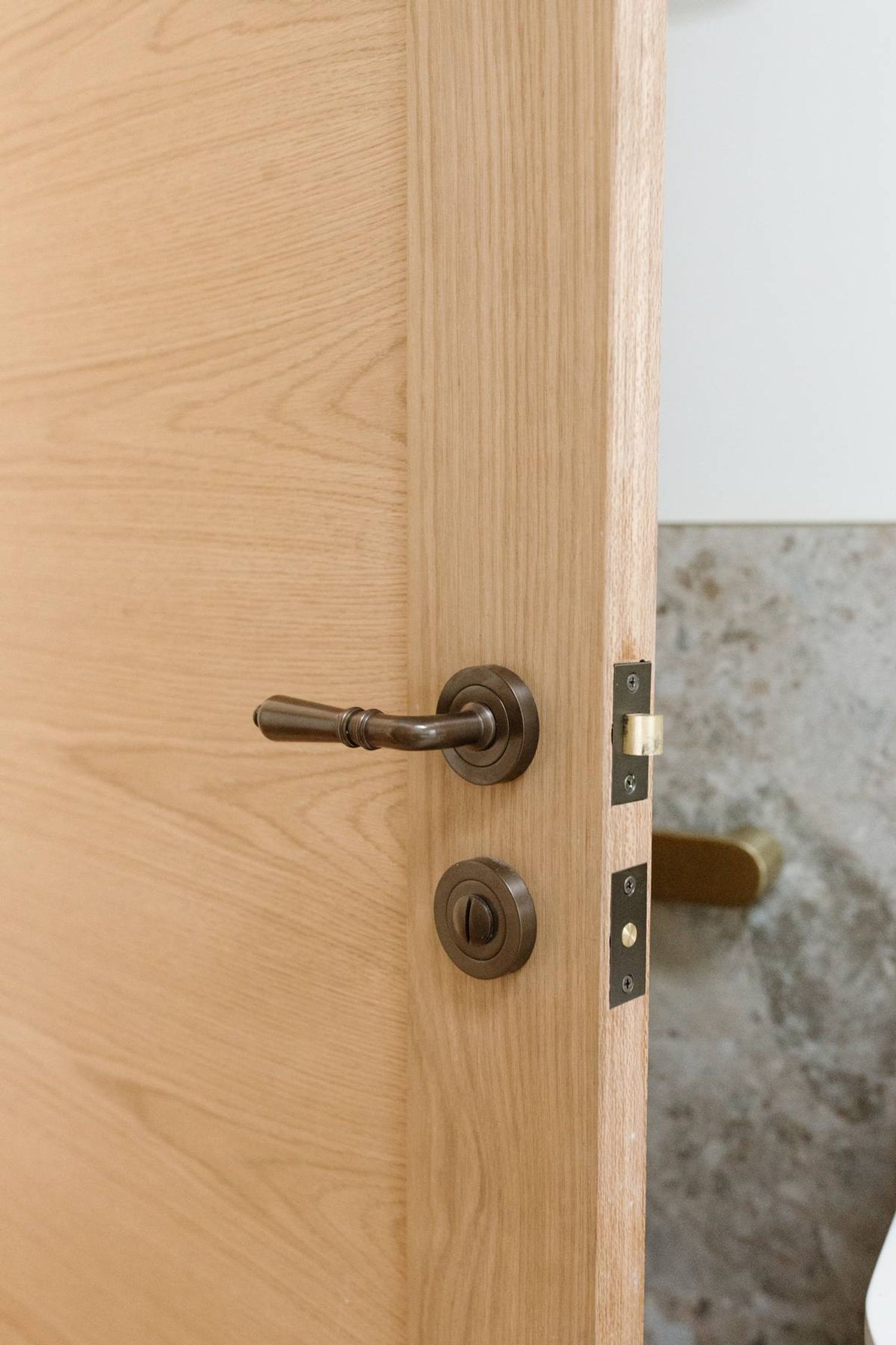 16260KENTR60KK - Sarlat Lever - Round Rose Entrance Kit with Separate High Security Lock - Brushed Gold PVD - Entrance