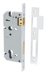 6054 - 85mm Euro Roller Mortice Lock - 45mm Backset - Polished Chrome