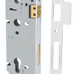 6054 - 85mm Euro Roller Mortice Lock - 45mm Backset - Polished Chrome