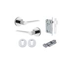 0364KENTR60KT - Como Lever - Round Rose Entrance Kit with High Security Lock - Polished Chrome - Entrance
