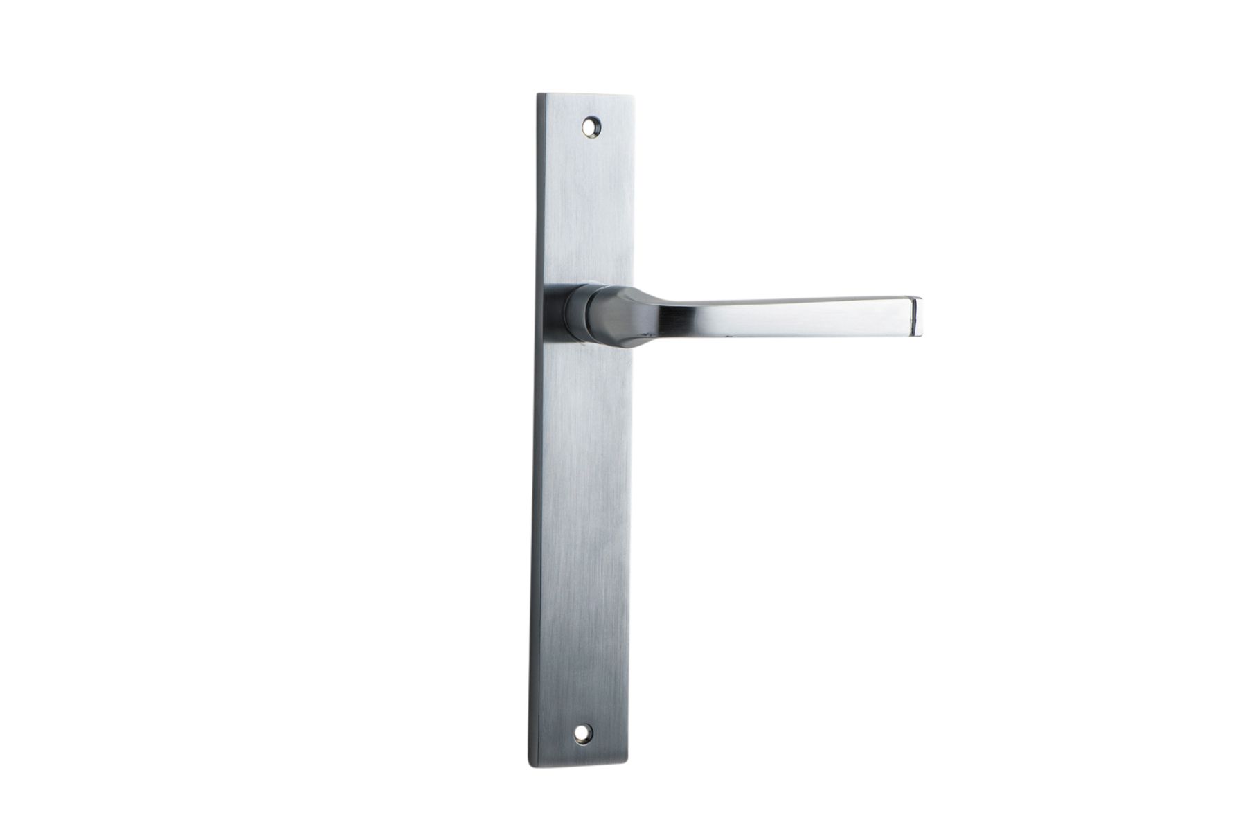 12208 - Annecy Lever - Rectangular Backplate - Brushed Chrome - Passage