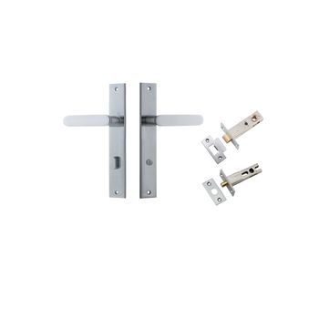 Bronte Lever - Rectangular Backplate Privacy Kit with Privacy Turn