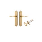 15422KPASS60 - Stirling Lever - Shouldered Backplate Passage Kit - Brushed Brass - Passage