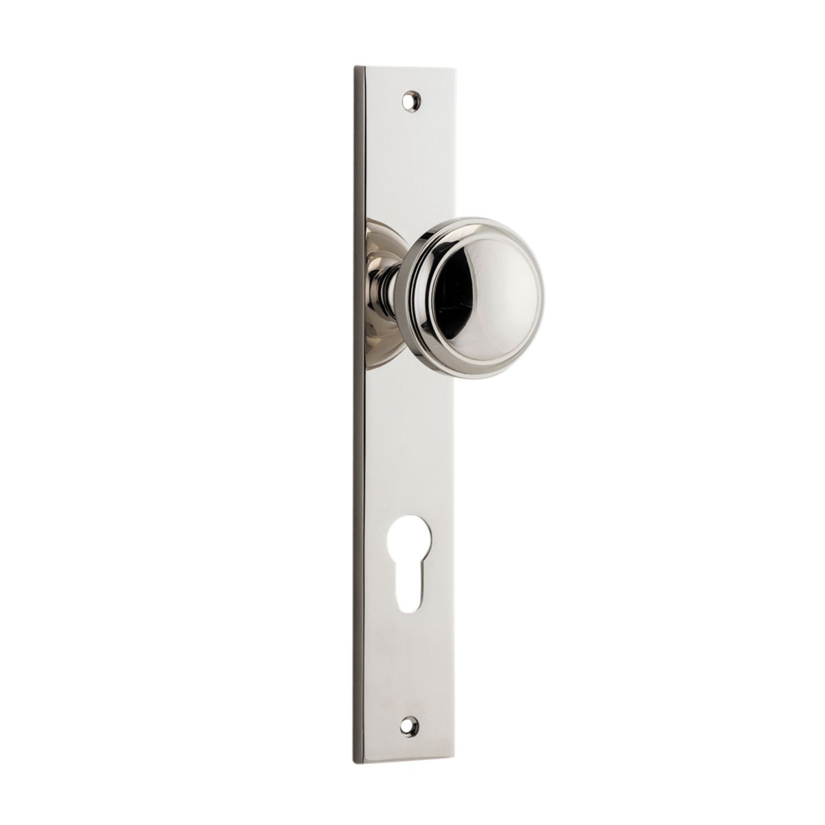 14320E85 - Paddington Knob - Rectangular Backplate - Polished Nickel - Entrance