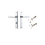 11872KPRIV60 - Copenhagen Lever - Rectangular Backplate Privacy Kit with Privacy Turn - Polished Chrome - Privacy