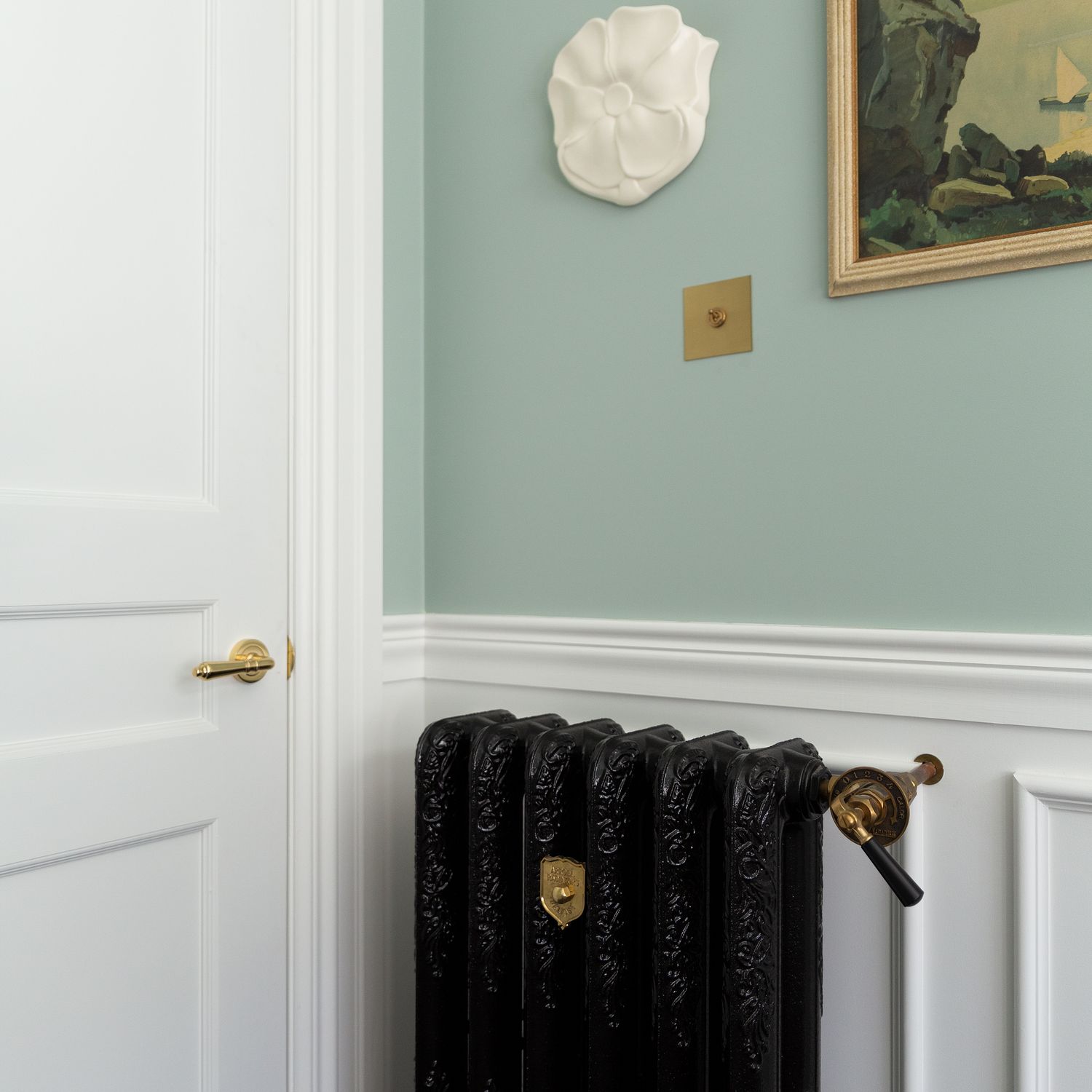 9208 - Sarlat Lever - Round Rose - Polished Nickel - Passage