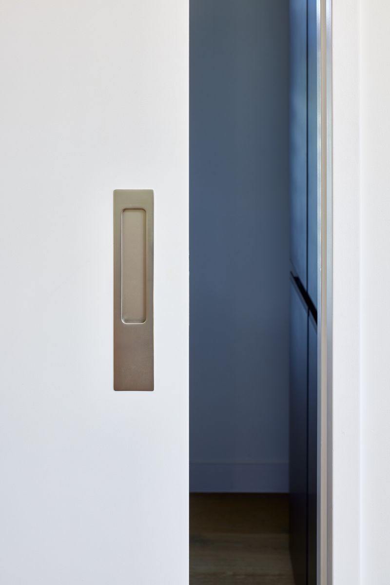 21419 - Rectangular Sliding Door Pull Passage Kit - Satin Nickel - Passage
