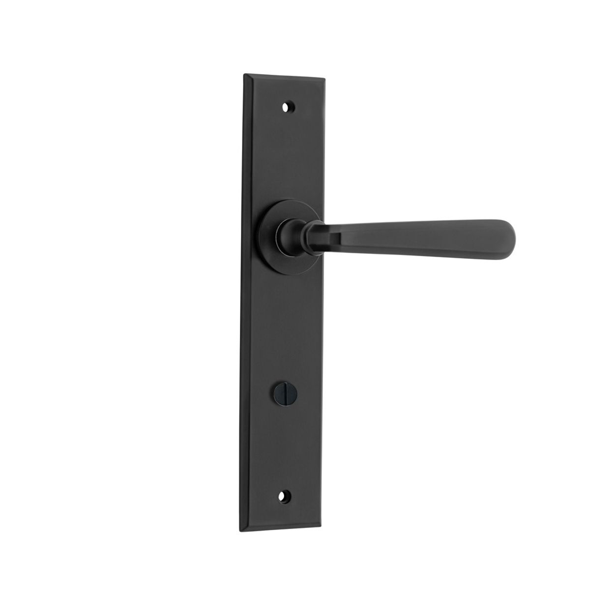 12880P85 - Copenhagen Lever - Chamfered Backplate - Matt Black - Privacy