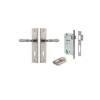 Sarlat Lever - Chamfered Backplate Entrance Kit with High Security Lock