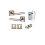 0429KENTR60KK - Brunswick Lever - Square Rose Entrance Kit with High Security Lock - Satin Nickel - Entrance