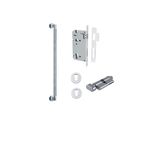 9434KENTR60KT - Brunswick Pull Handle - 450mm Entrance Kit with Separate High Security Lock - Polished Chrome - Entrance