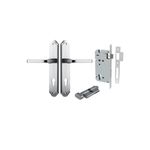 12220KENTR60KT - Annecy Lever - Shouldered Backplate Entrance Kit with High Security Lock - Brushed Chrome - Entrance