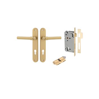 Helsinki Lever - Oval Backplate Entrance Kit with High Security Lock
