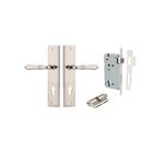 14236KENTR60KK - Sarlat Lever - Stepped Backplate Entrance Kit with High Security Lock - Polished Nickel - Entrance