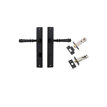 Verona Lever - Rectangular Backplate Privacy Kit with Privacy Turn