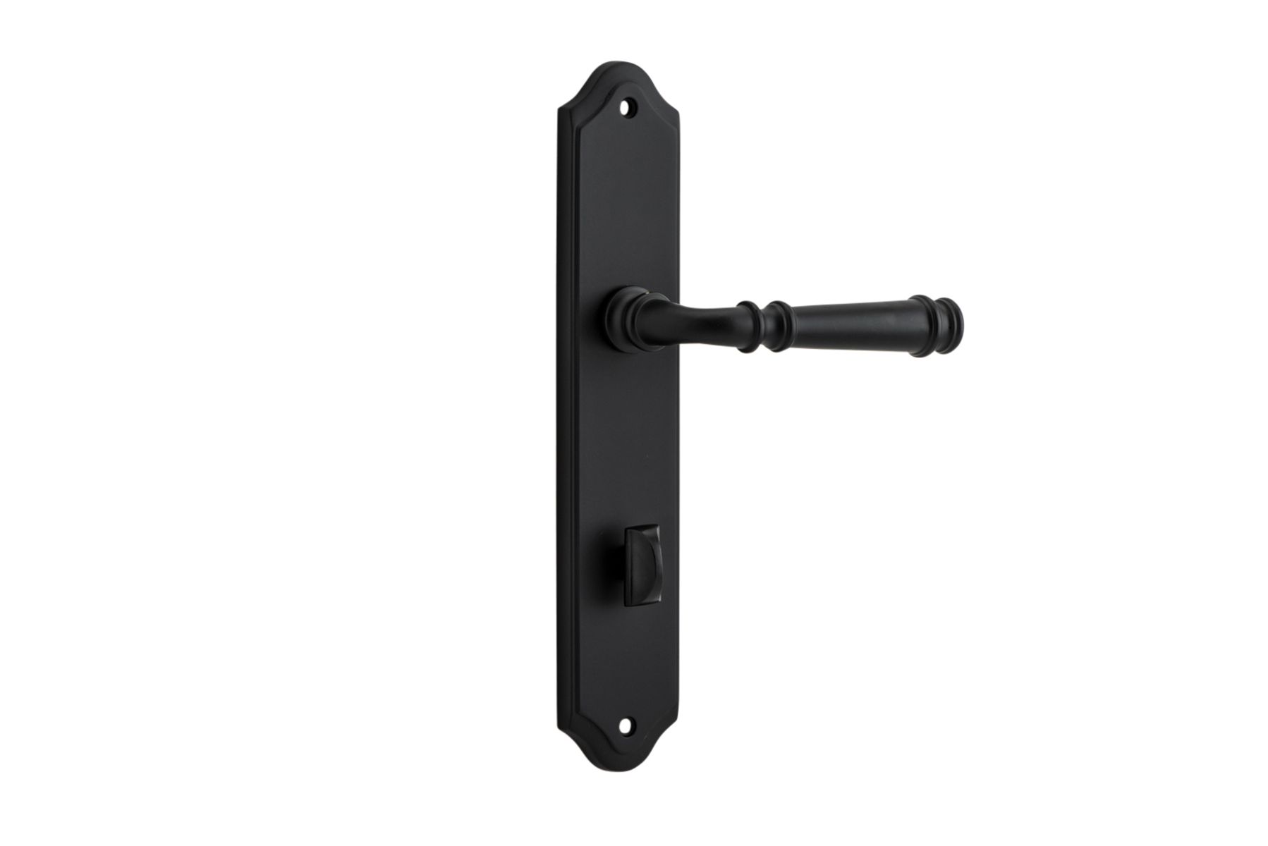 12718P85 - Verona Lever - Shouldered Backplate - Matt Black - Privacy