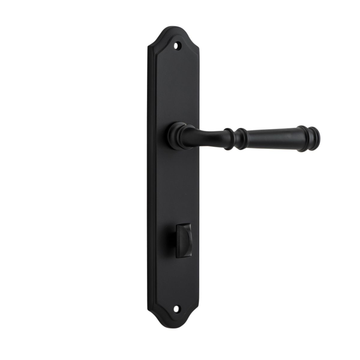 12718P85 - Verona Lever - Shouldered Backplate - Matt Black - Privacy