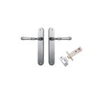 12230KPASS60 - Verona Lever - Oval Backplate Passage Kit - Brushed Chrome - Passage