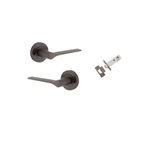 0361KIBPRIV60 - Como Lever - Round Rose Privacy Kit (Inbuilt Privacy) - Signature Brass - Privacy