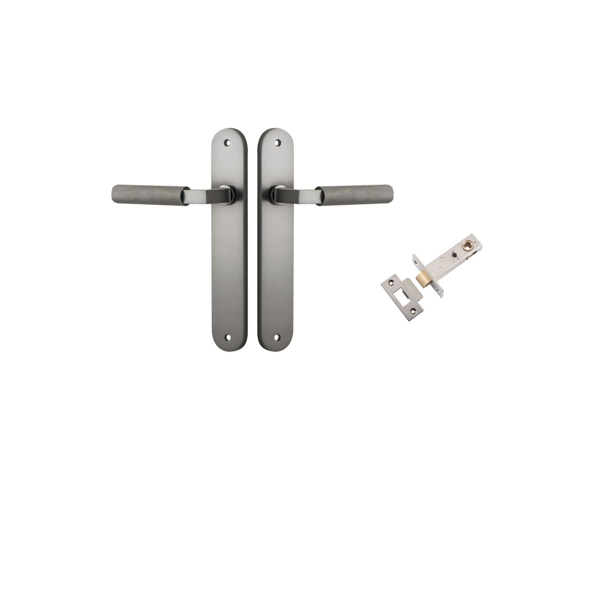 14768KPASS60 - Brunswick Lever - Oval Backplate Passage Kit - Satin Nickel - Passage