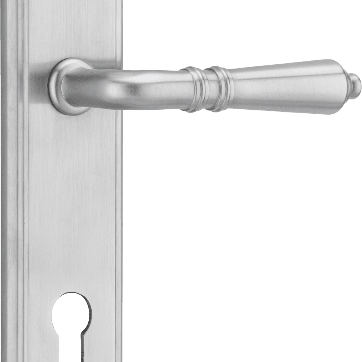 12236E85 - Sarlat Lever - Stepped Backplate - Brushed Chrome - Entrance