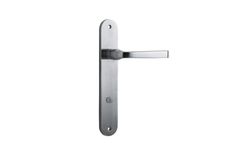 12232P85 - Annecy Lever - Oval Backplate - Brushed Chrome - Privacy