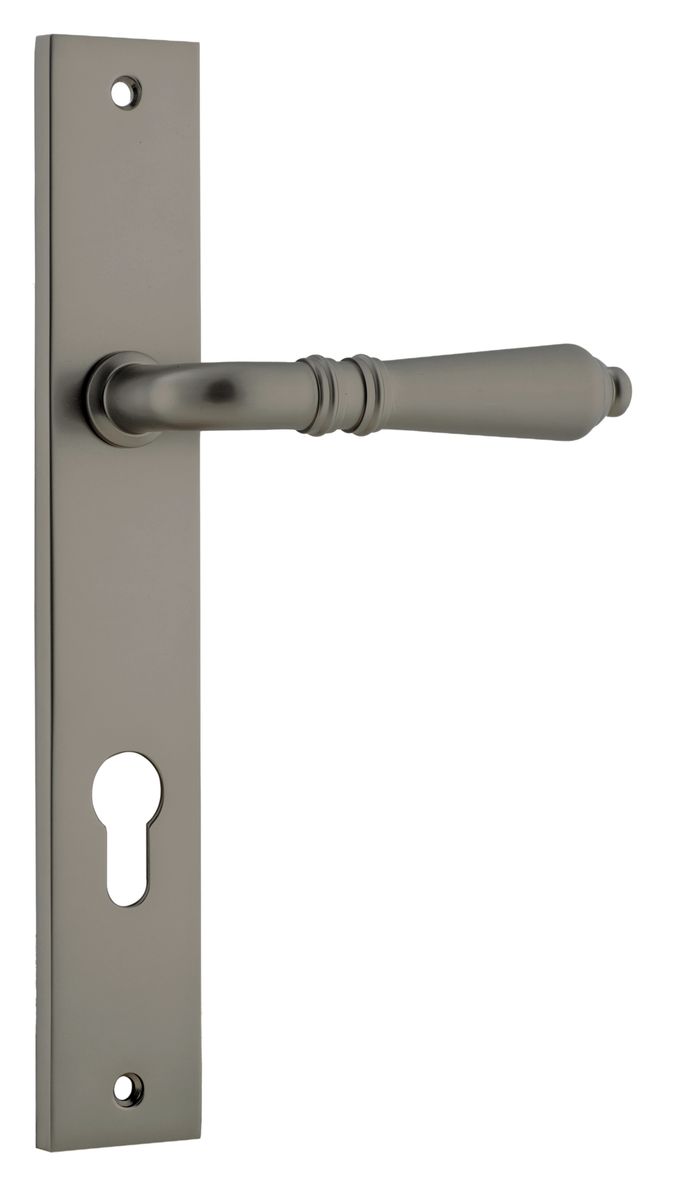 16800E85 - Sarlat Lever - Rectangular Backplate - Graphite PVD - Entrance
