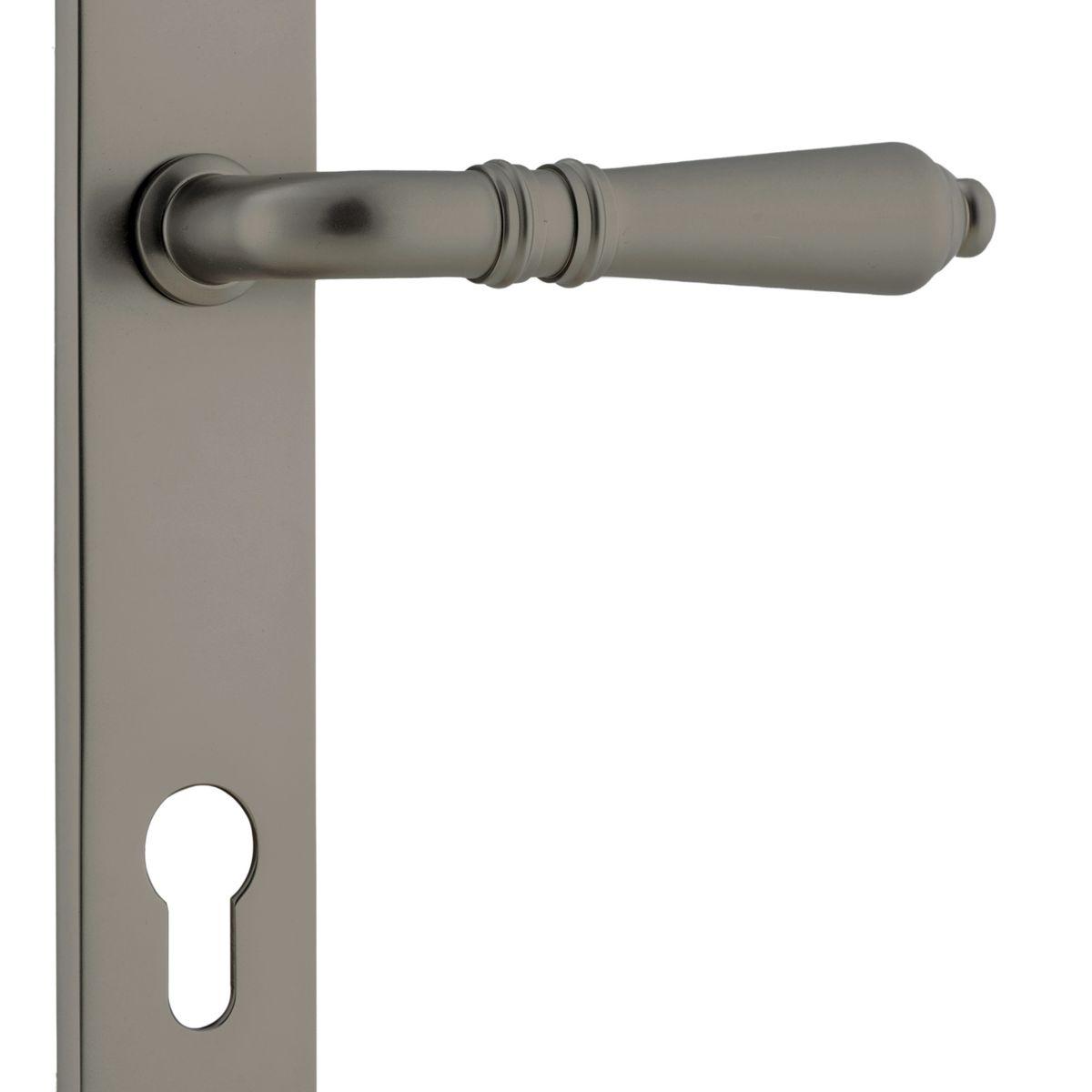 16800E85 - Sarlat Lever - Rectangular Backplate - Graphite PVD - Entrance