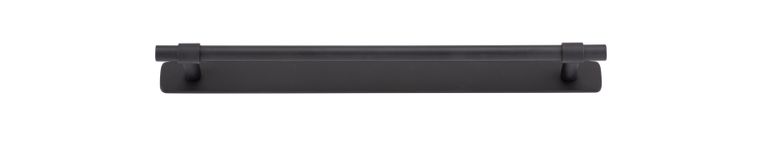 21023B - Helsinki Cabinet Pull with Backplate - CTC256mm - Matt Black