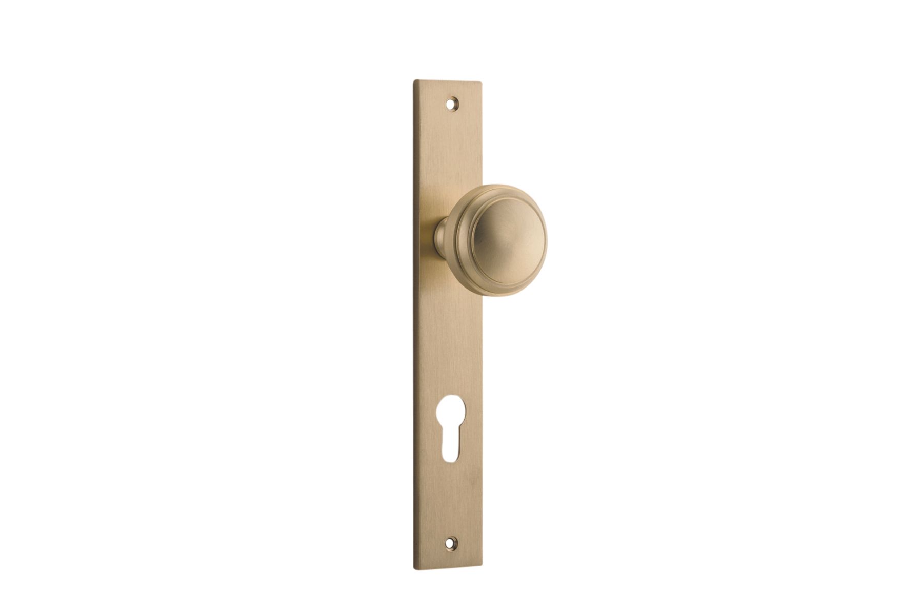 15320E85 - Paddington Knob - Rectangular Backplate - Brushed Brass - Entrance