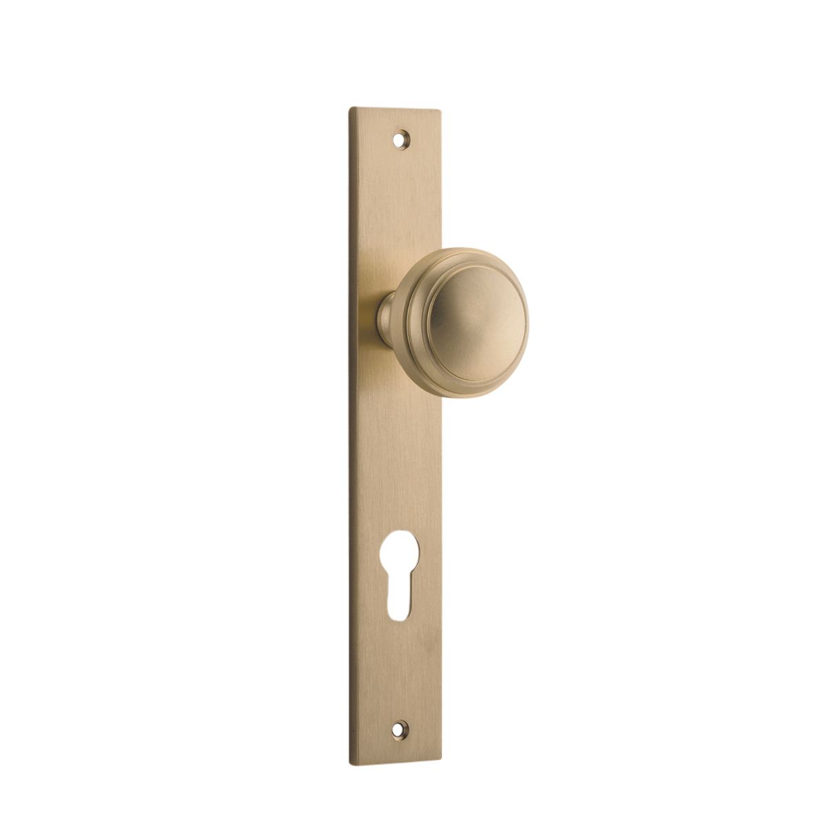 15320E85 - Paddington Knob - Rectangular Backplate - Brushed Brass - Entrance