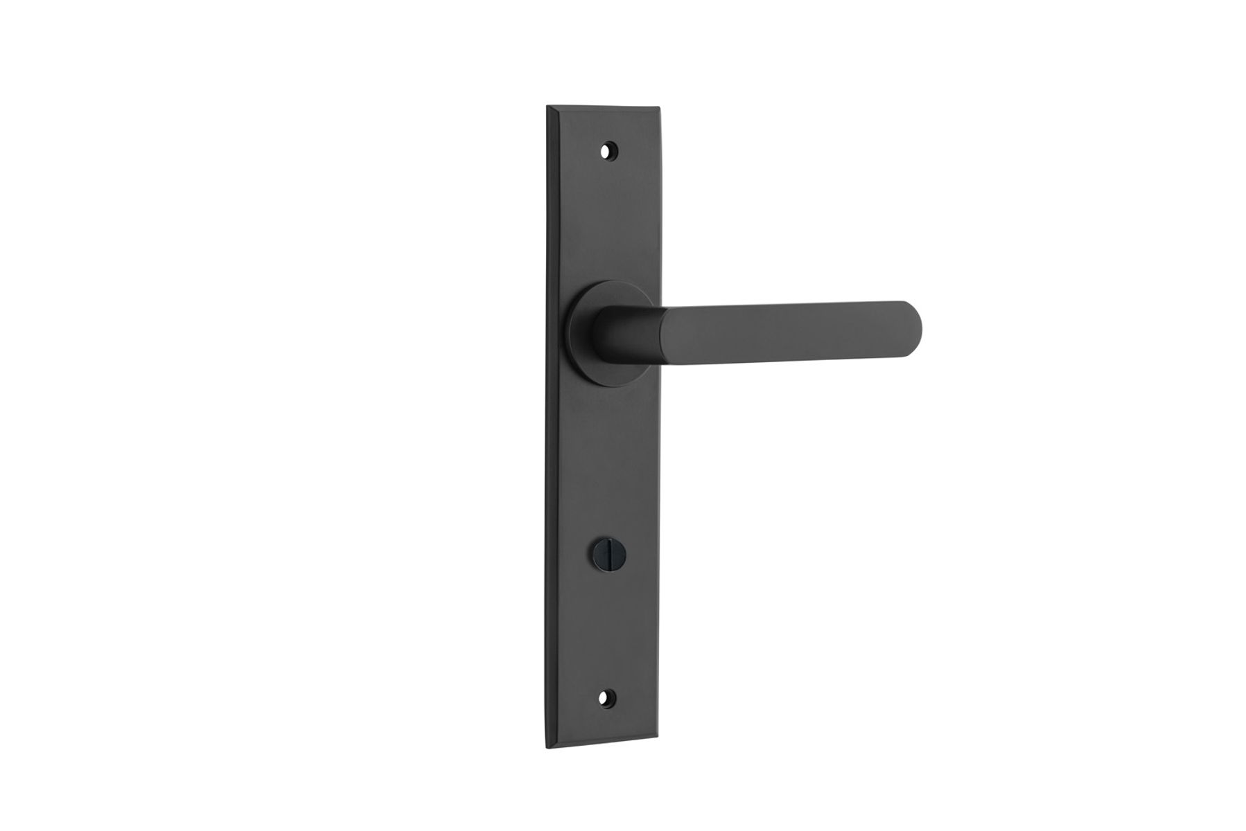12868P85 - Osaka Lever - Chamfered Backplate - Matt Black - Privacy