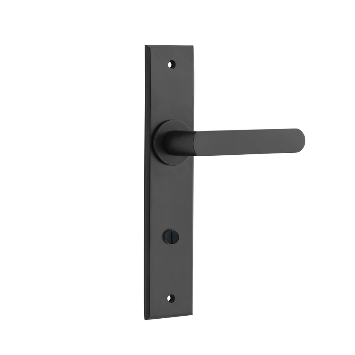12868P85 - Osaka Lever - Chamfered Backplate - Matt Black - Privacy