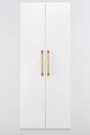 22120B - Brunswick Cabinet Pull with Backplate  - CTC256mm - Brushed Gold PVD