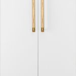 22120B - Brunswick Cabinet Pull with Backplate  - CTC256mm - Brushed Gold PVD