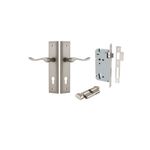 14926KENTR60KT - Stirling Lever - Stepped Backplate Entrance Kit with High Security Lock - Satin Nickel - Entrance