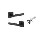0413KPASS60 - Berlin Lever - Square Rose Passage Kit - Matt Black - Passage