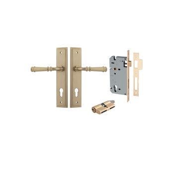 Verona Lever - Stepped Backplate Entrance Kit with High Security Lock