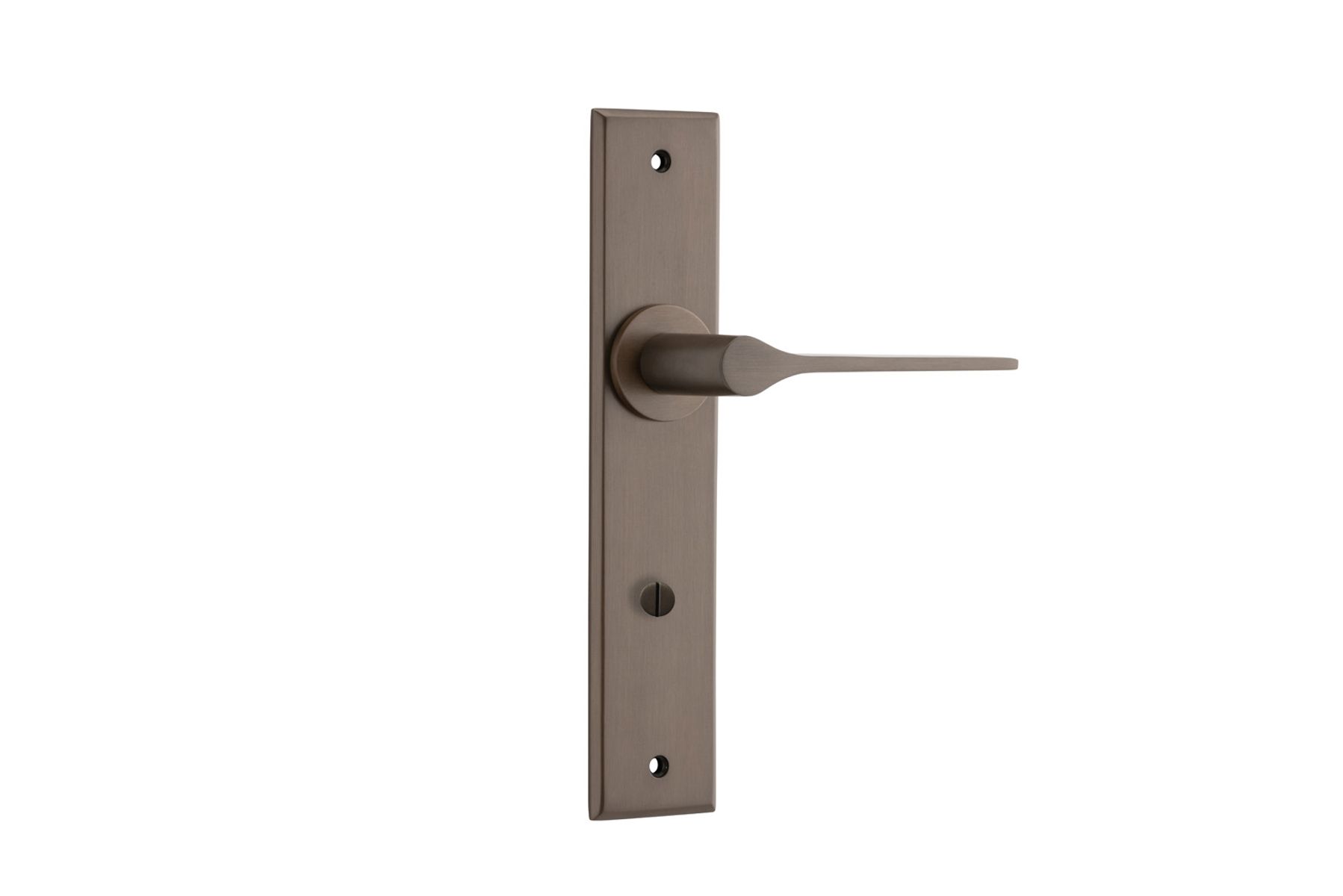 10758 - Como Lever - Chamfered Backplate - Signature Brass - Passage