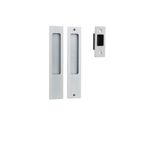 21415 - Rectangular Sliding Door Pull Passage Kit - Brushed Chrome - Passage