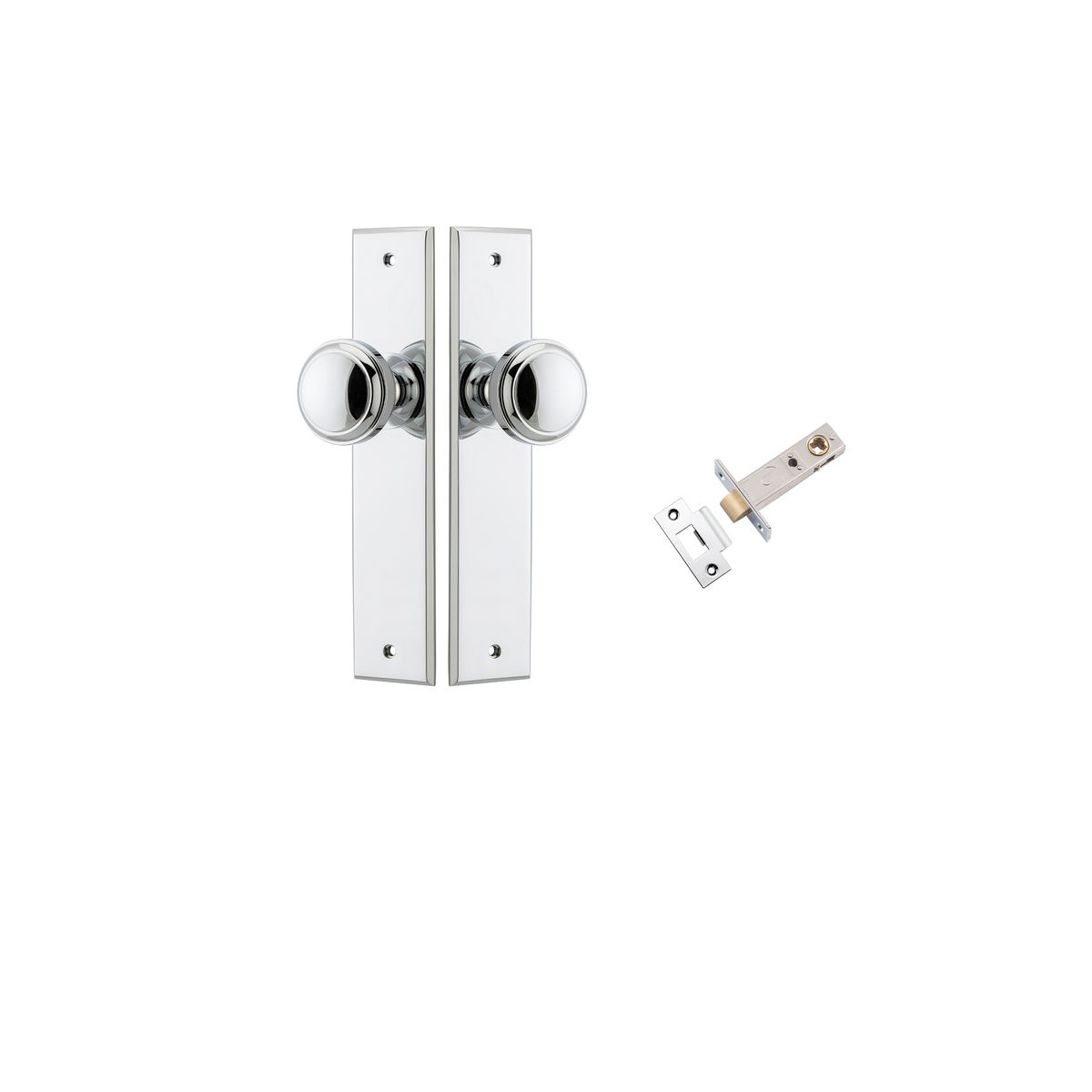 11831KPASS60 - Paddington Knob - Chamfered Backplate Passage Kit - Polished Chrome - Passage